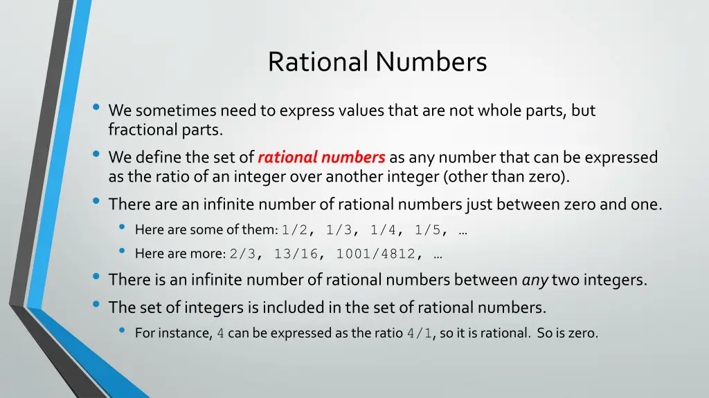 rational numbers