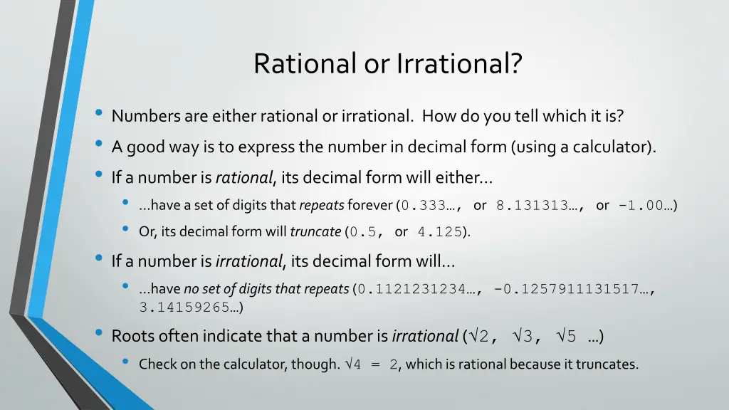 rational or irrational