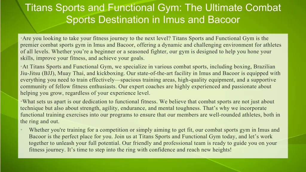 titans sports and functional gym the ultimate