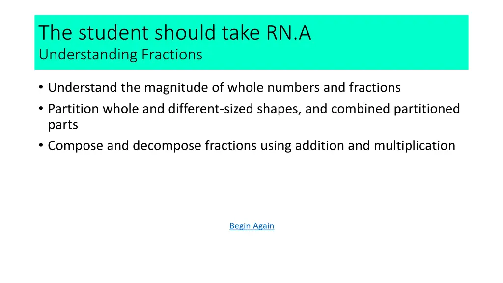 the student should take rn a understanding