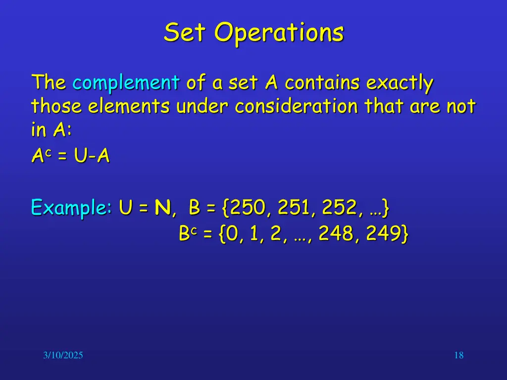 set operations 2