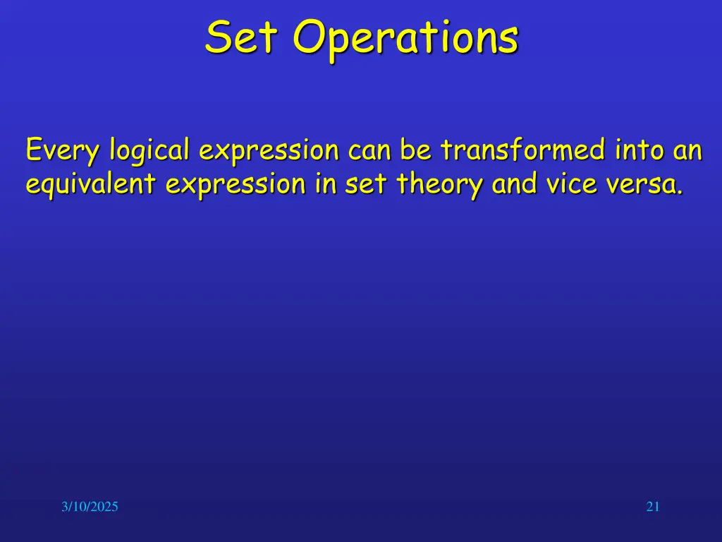 set operations 5
