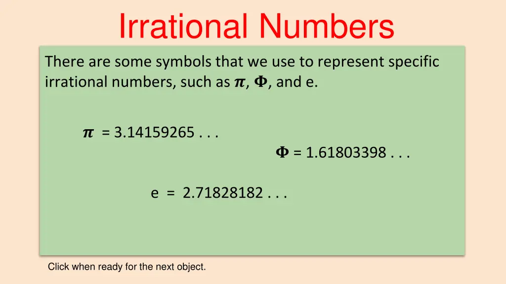irrational numbers 1