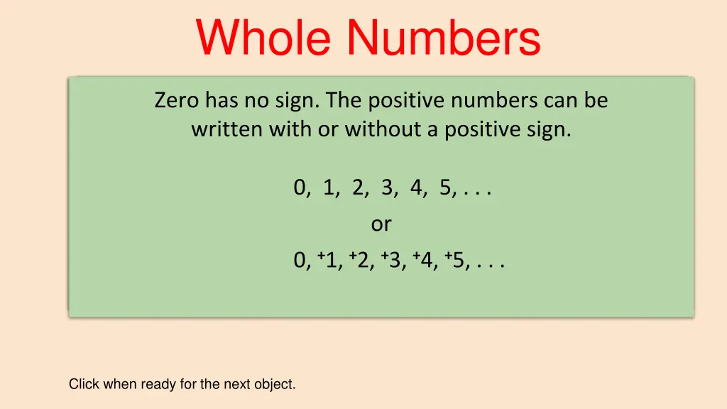 whole numbers
