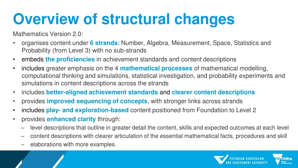 overview of structural changes mathematics