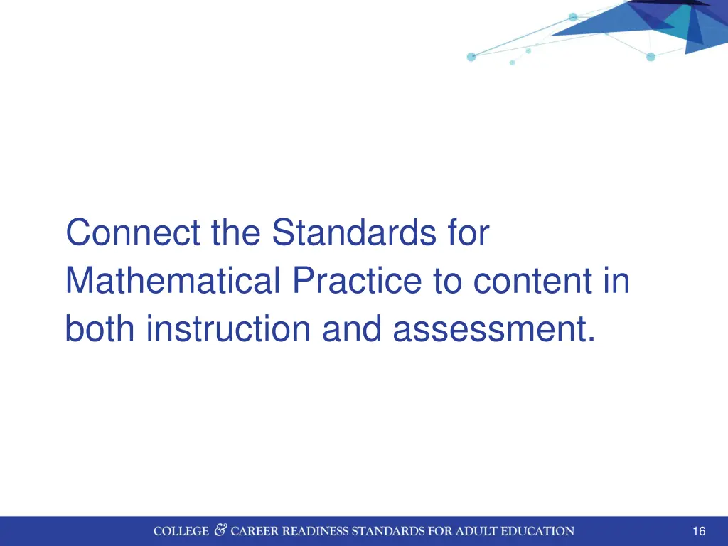 connect the standards for mathematical practice