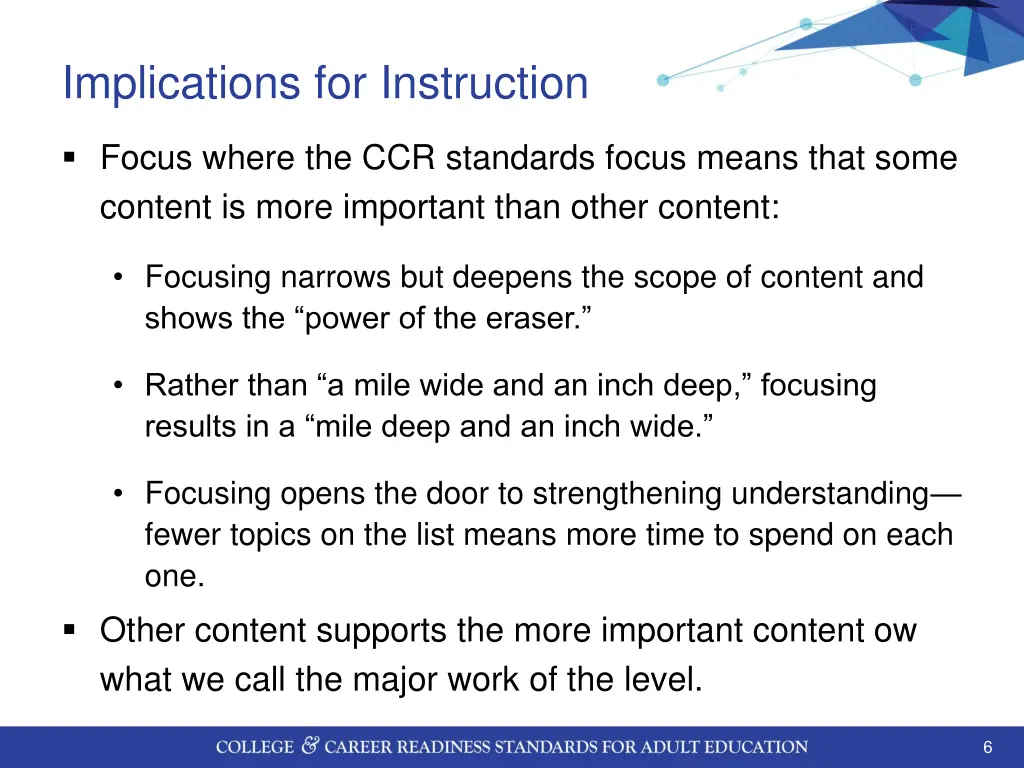 implications for instruction