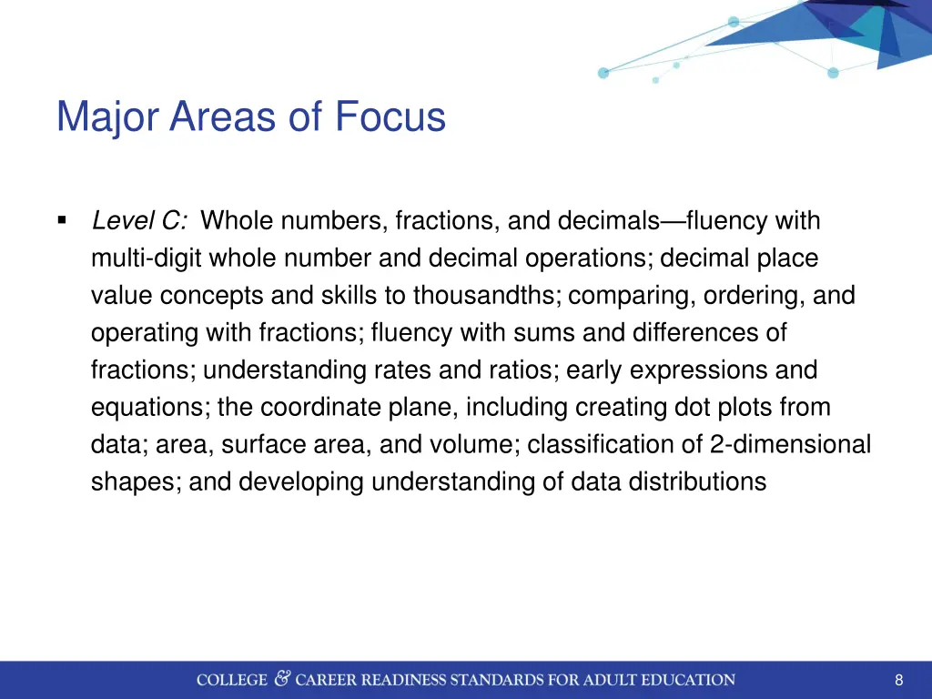 major areas of focus 1