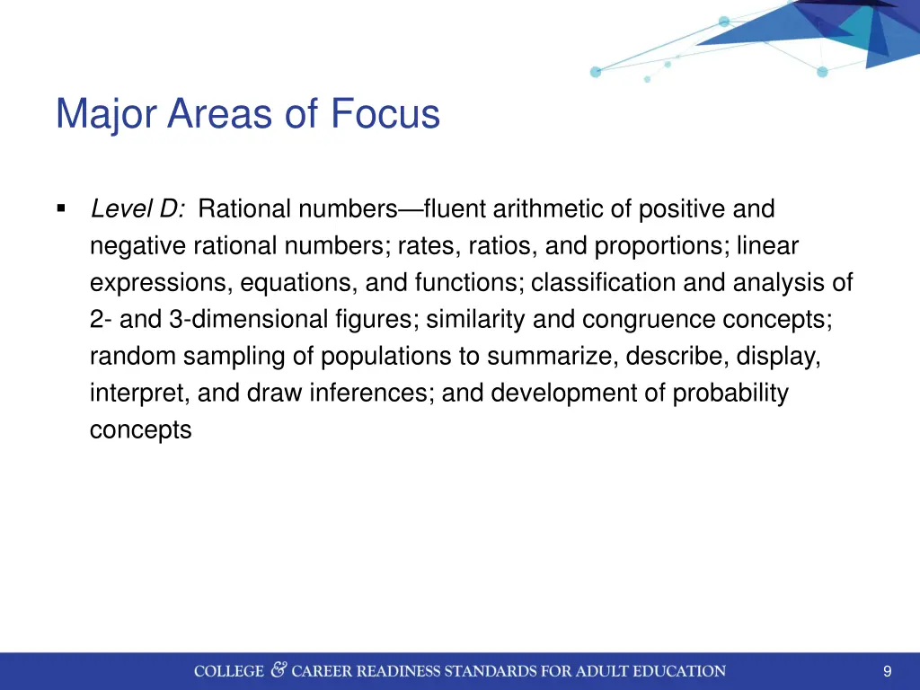 major areas of focus 2