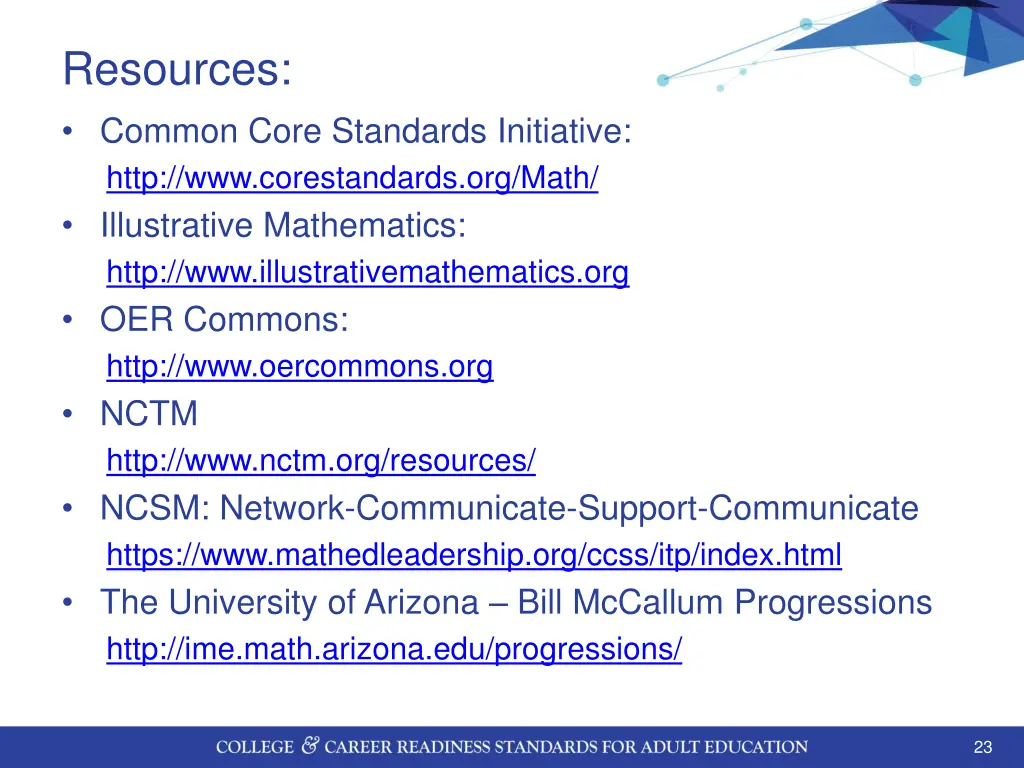 resources common core standards initiative http
