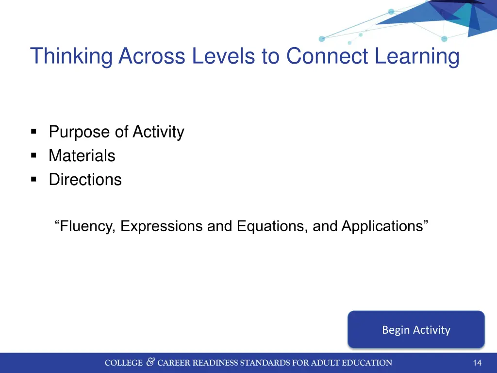 thinking across levels to connect learning