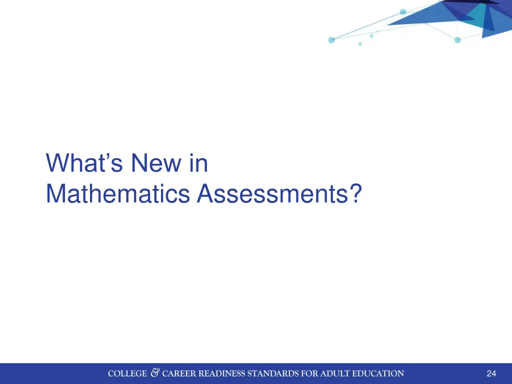 what s new in mathematics assessments