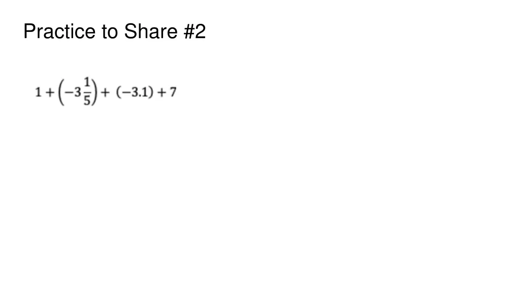practice to share 2