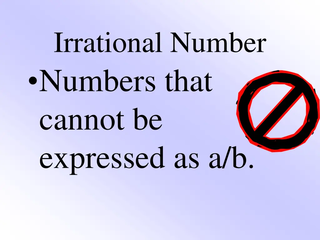 irrational number numbers that cannot