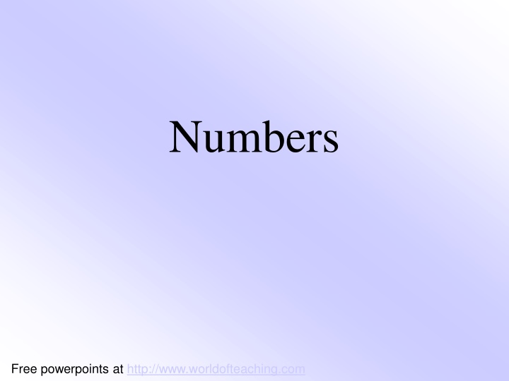 numbers
