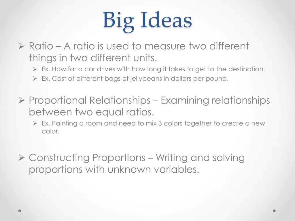 big ideas