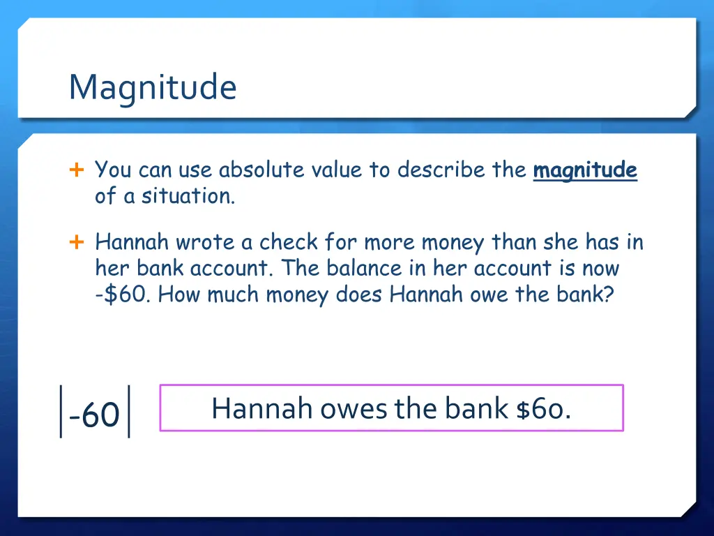 magnitude