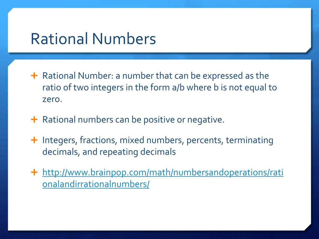 rational numbers