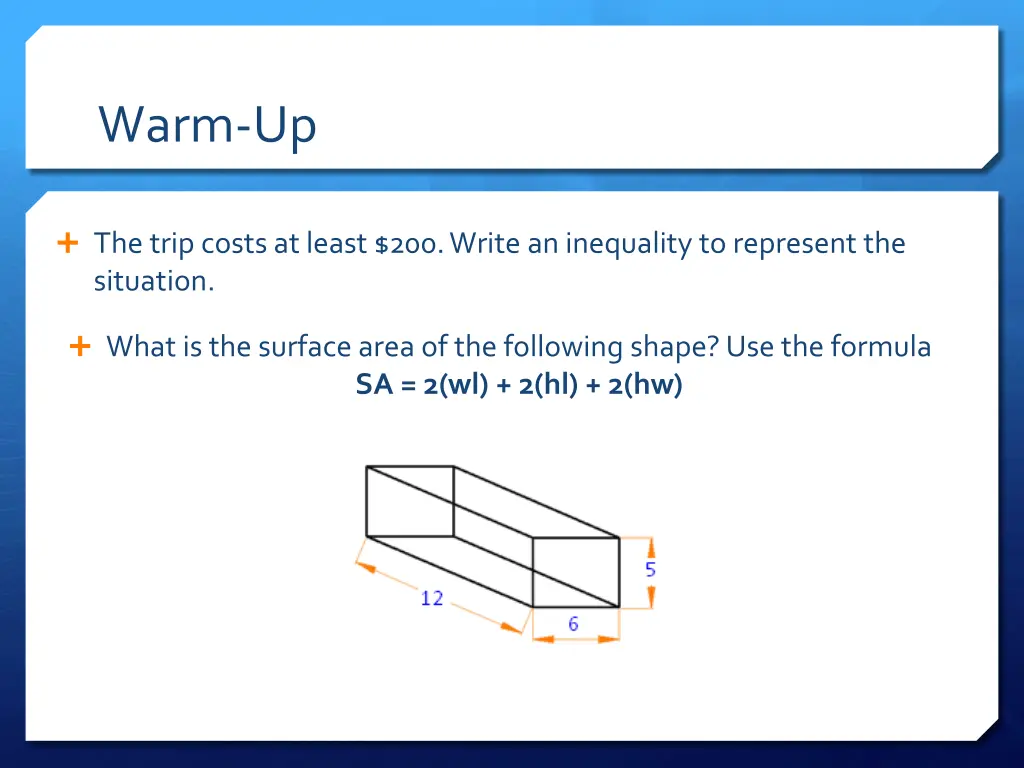 warm up 2