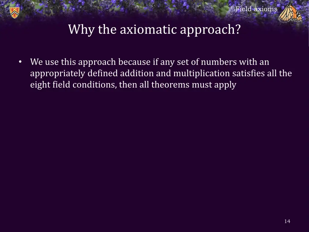 field axioms 12