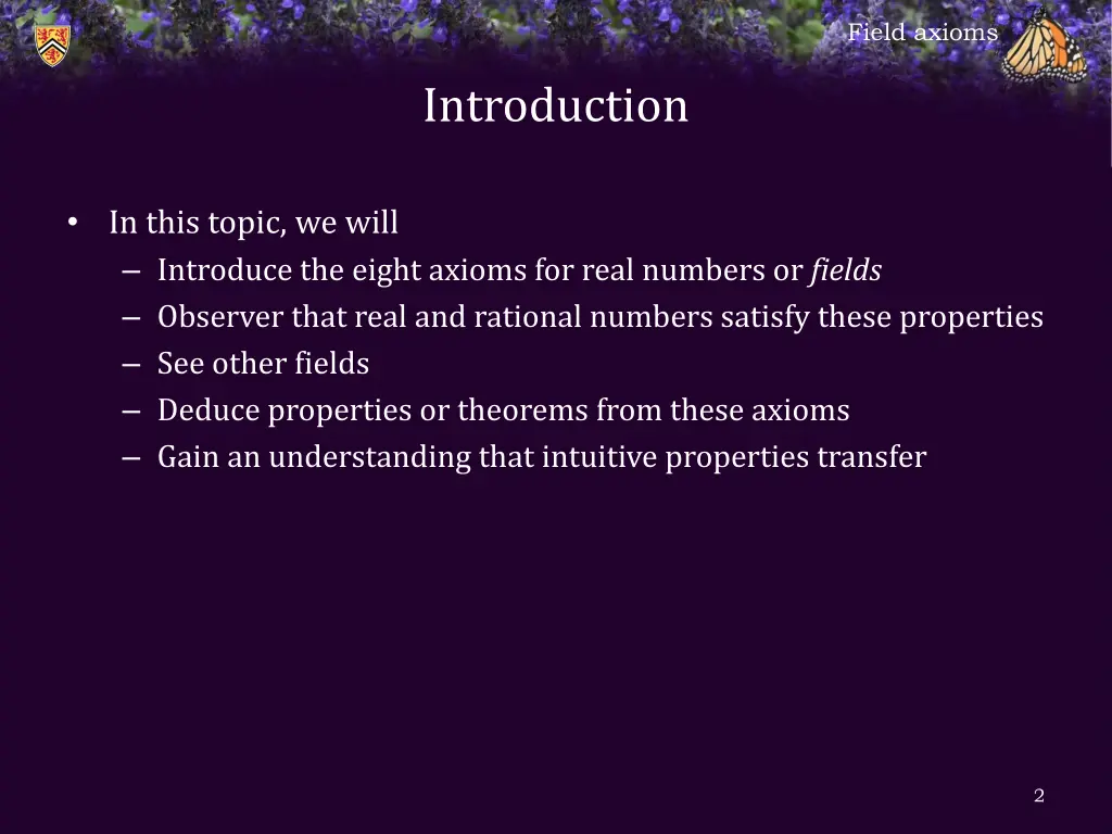 field axioms