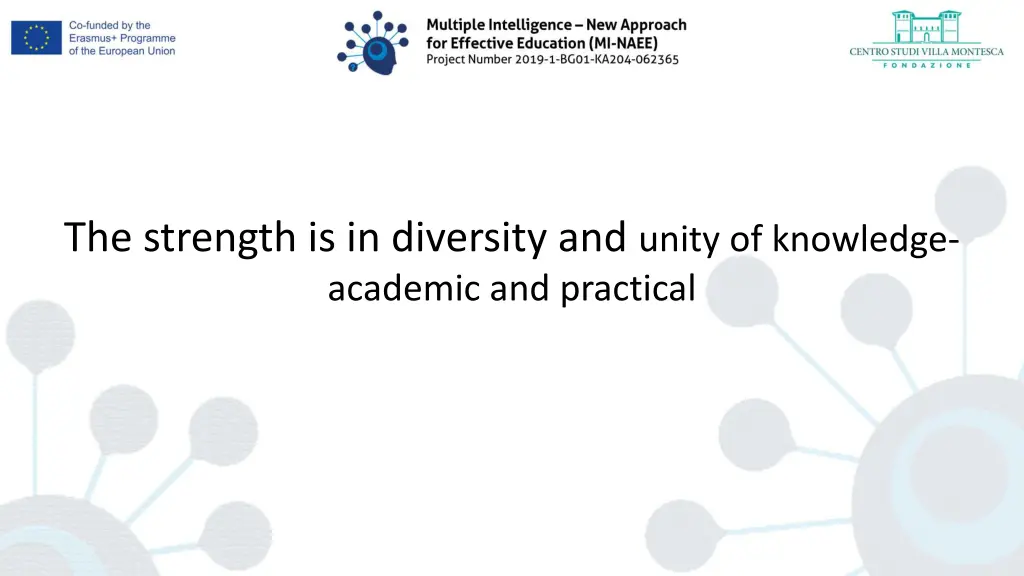 the strength is in diversity and unity