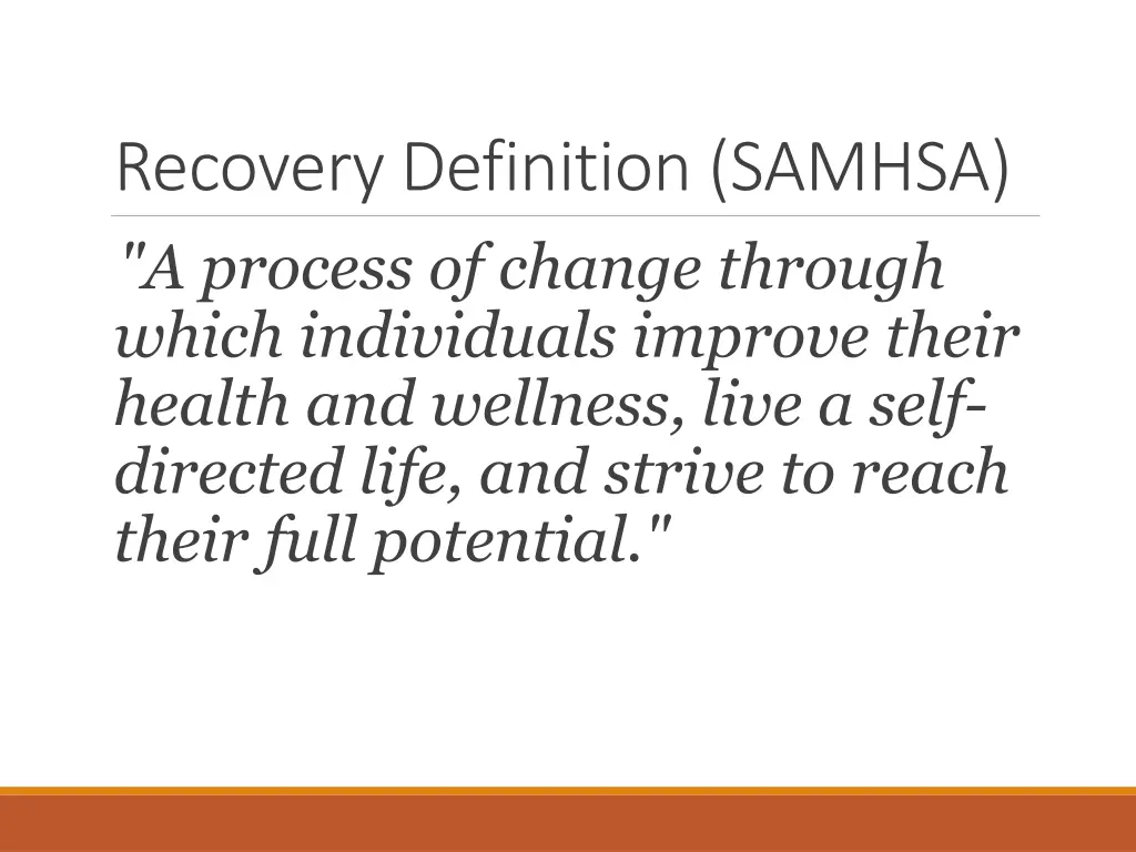 recovery definition samhsa a process of change