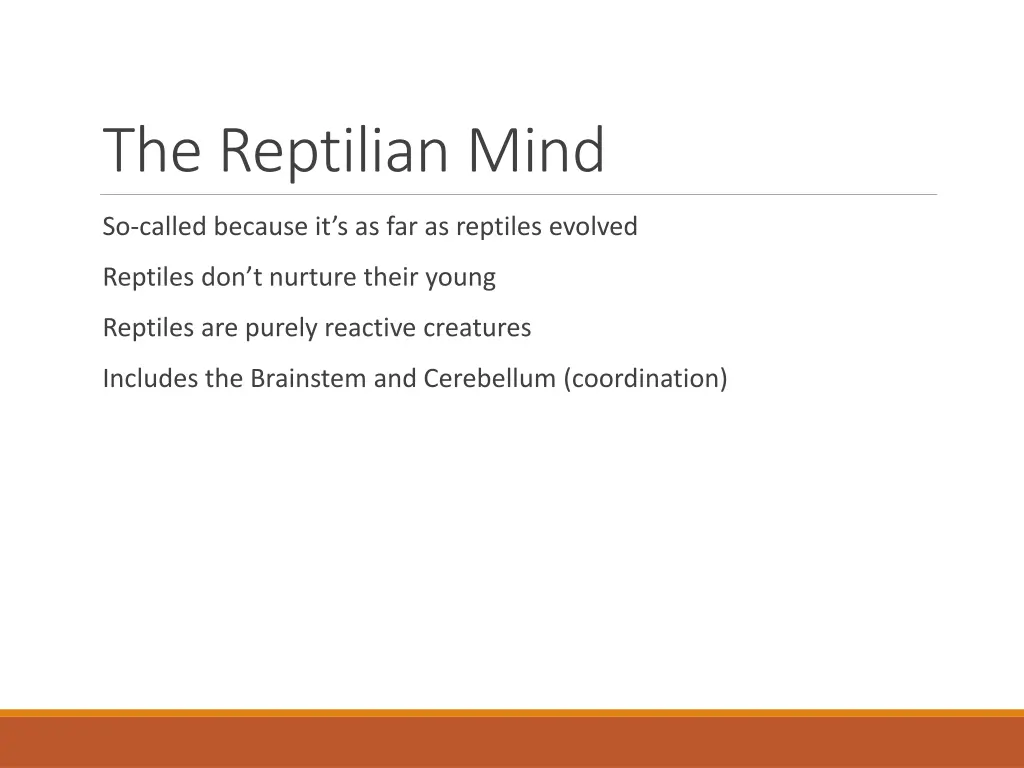 the reptilian mind