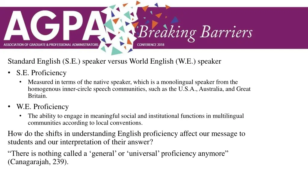 standard english s e speaker versus world english