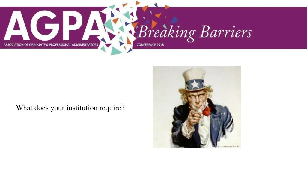 what does your institution require