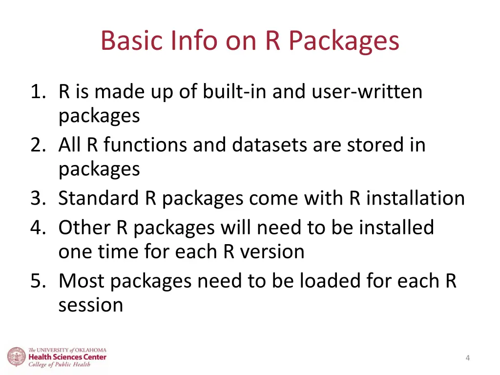 basic info on r packages