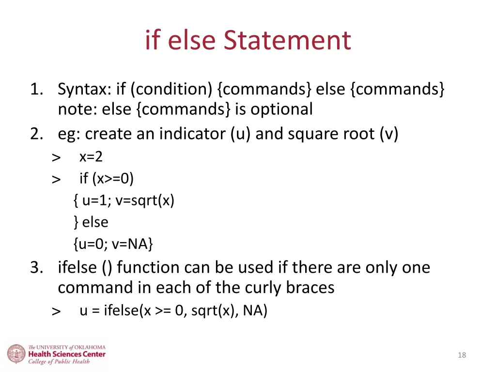 if else statement