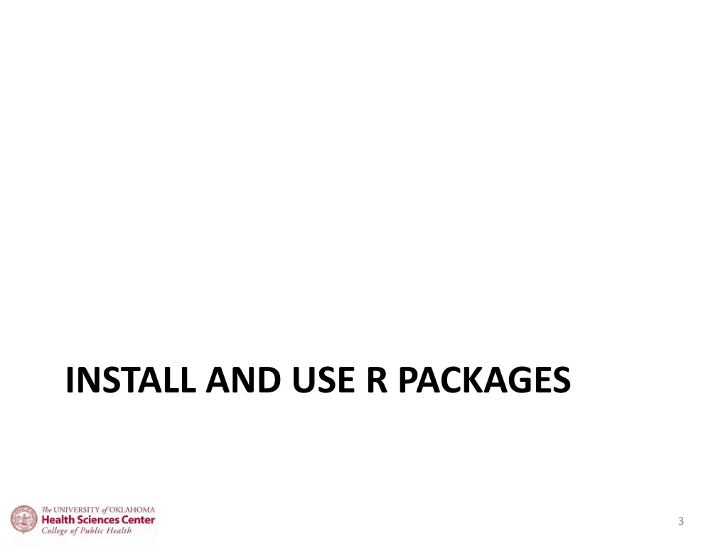 install and use r packages