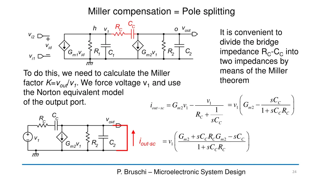 miller compensation pole splitting