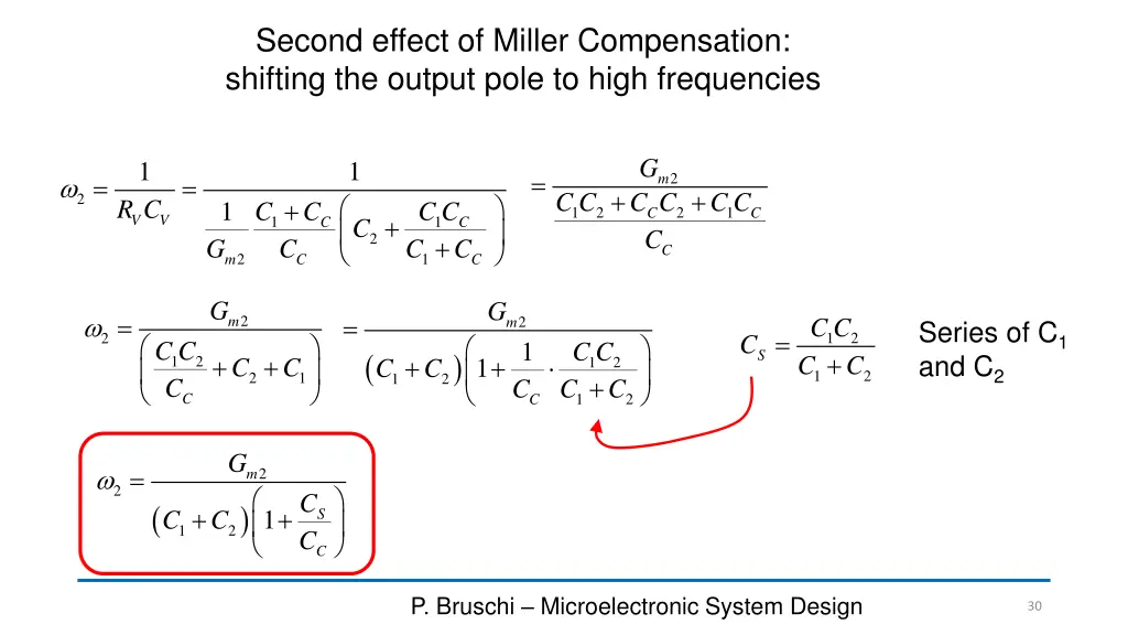 second effect of miller compensation shifting 1