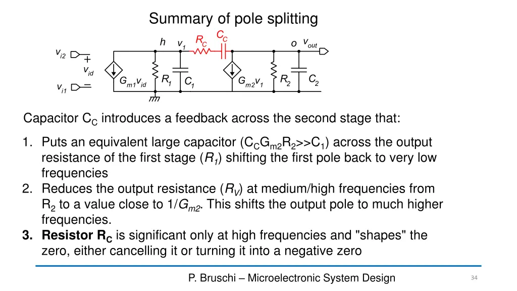 summary of pole splitting