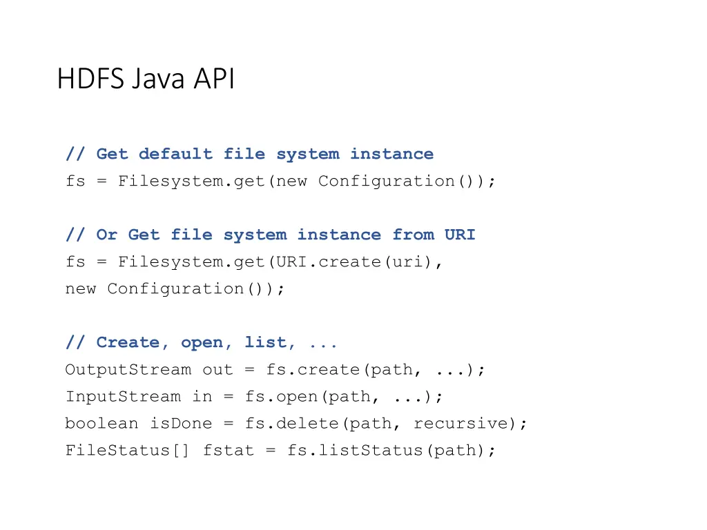 hdfs java api