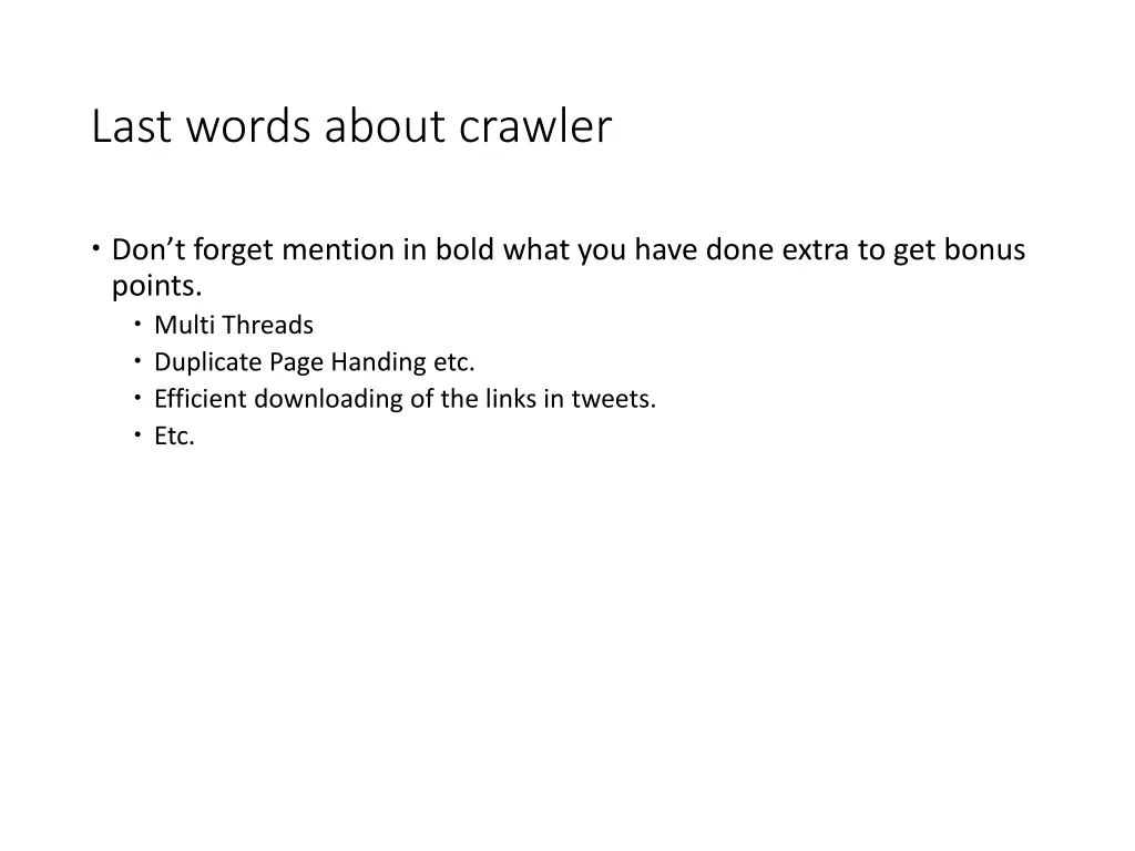 last words about crawler