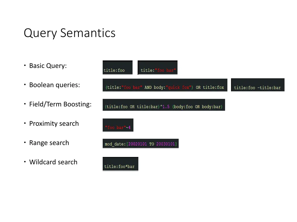 query semantics