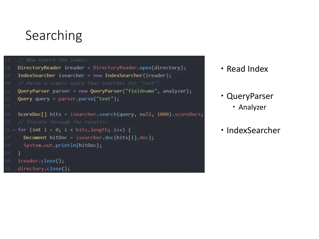 searching