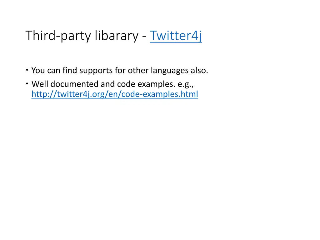 third party libarary twitter4j