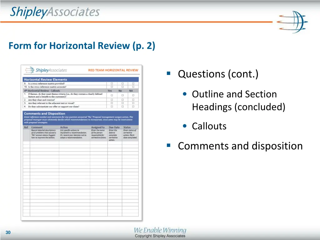 form for horizontal review p 2