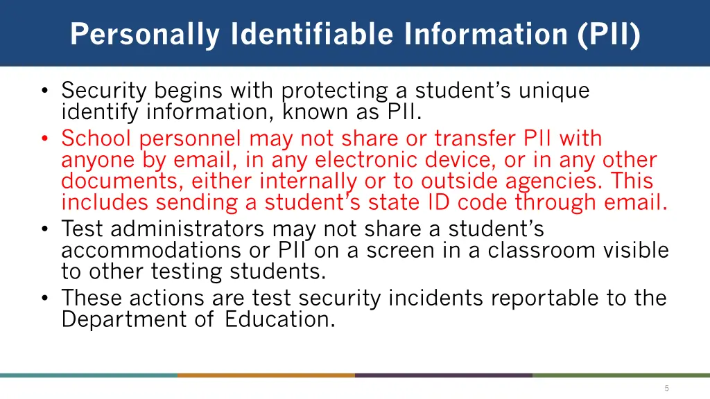 personally identifiable information pii
