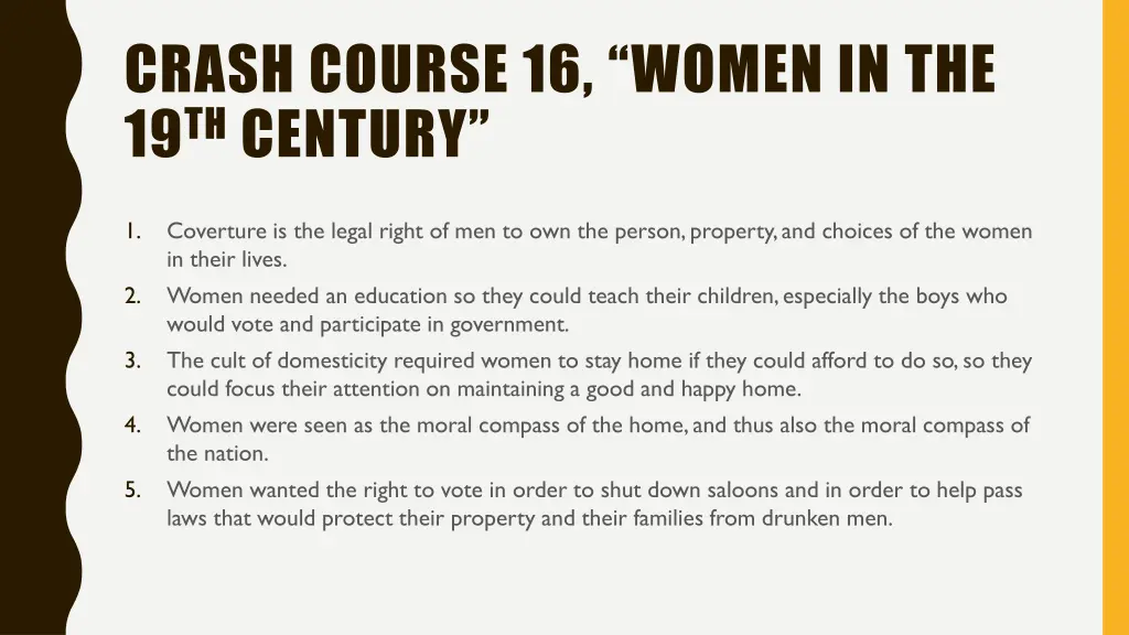crash course 16 women in the 19 th century