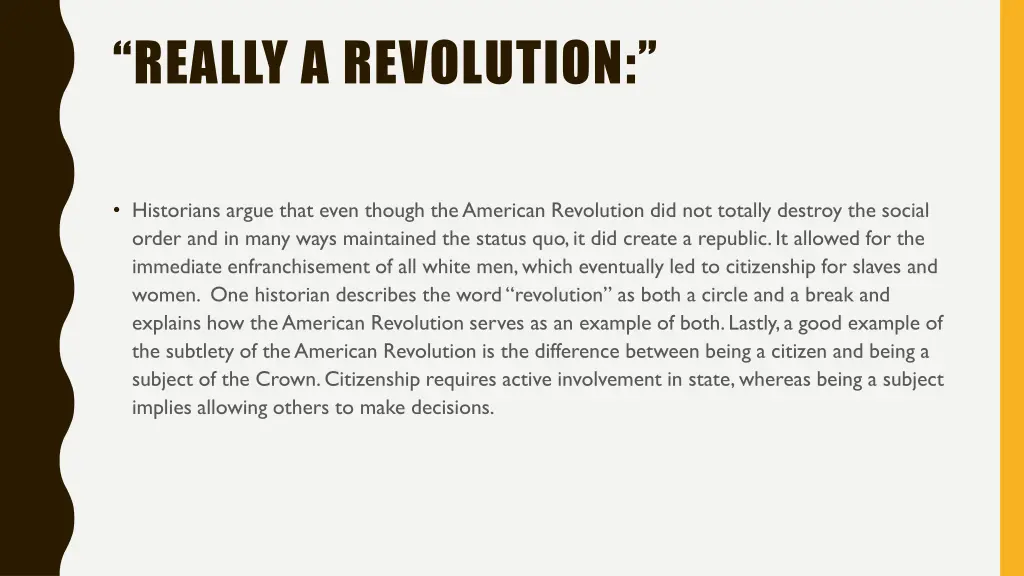 really a revolution