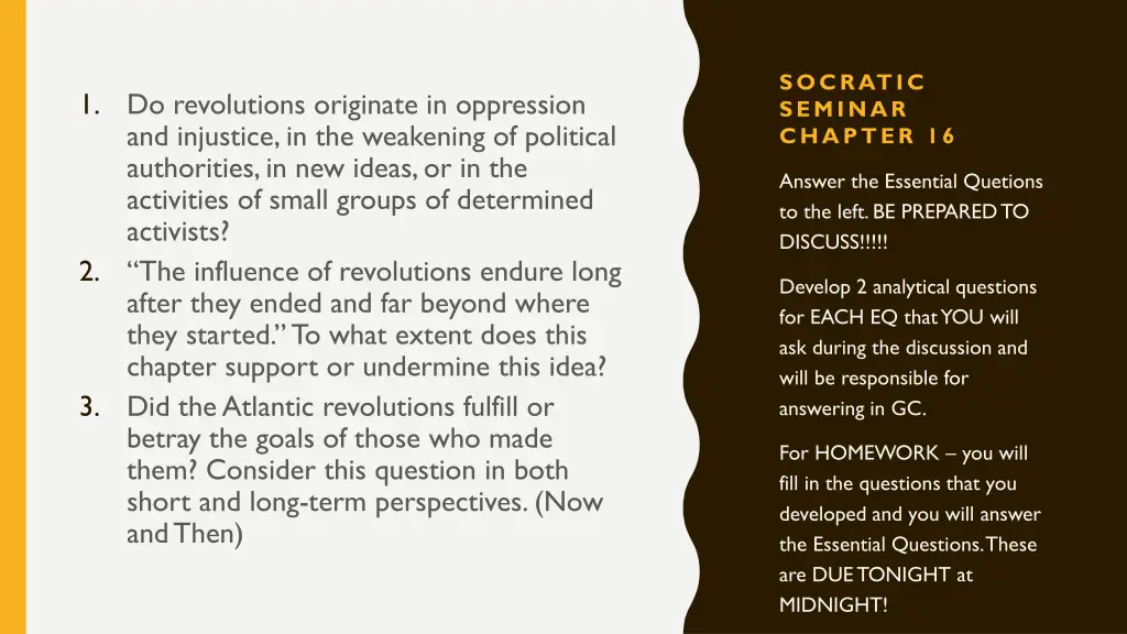 socratic seminar chapter 16