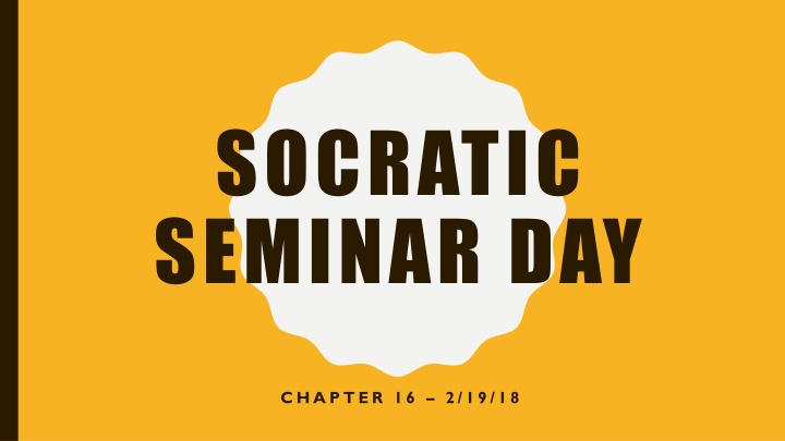 socratic seminar day