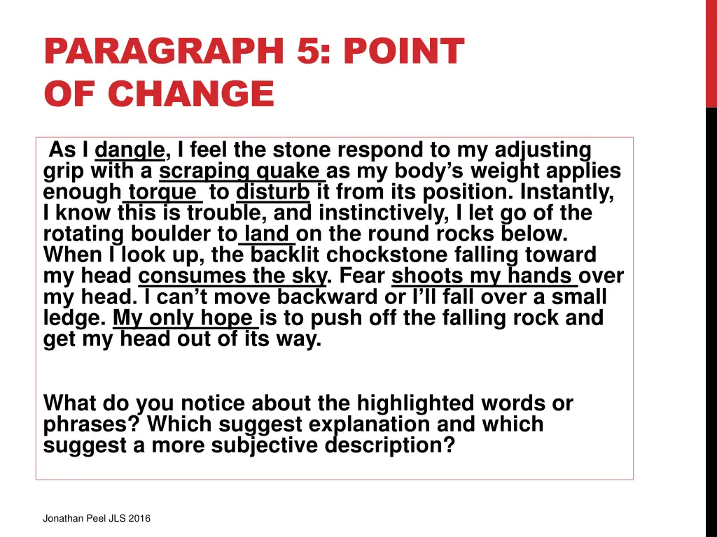 paragraph 5 point of change