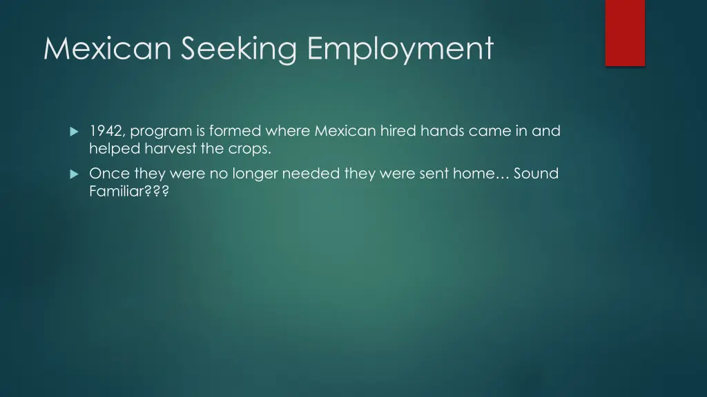 mexican seeking employment