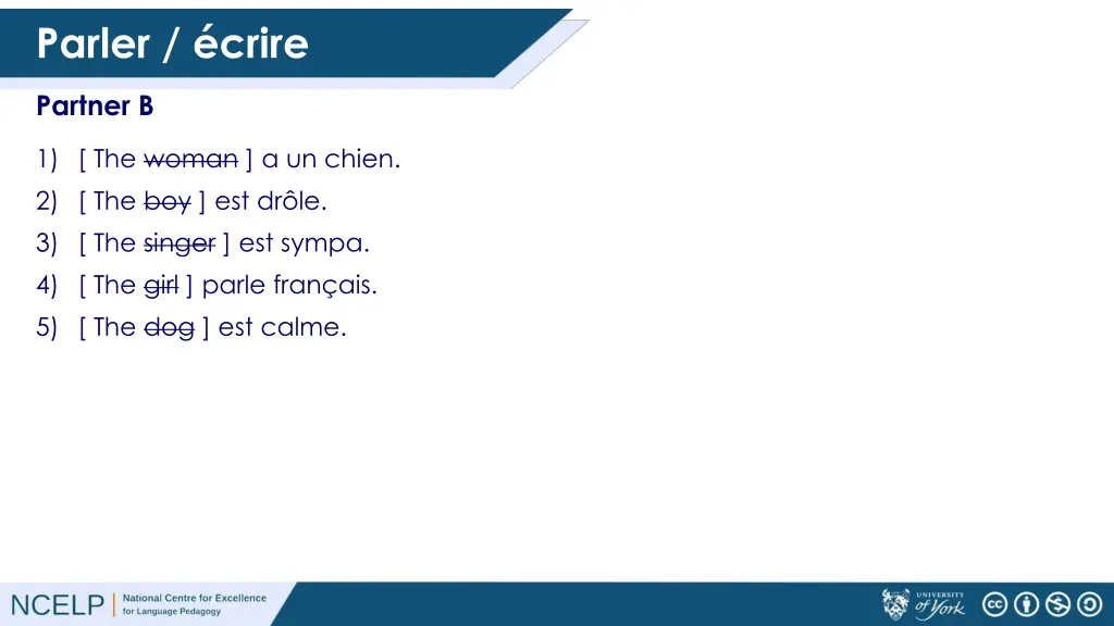 speaking exercise parler crire 3
